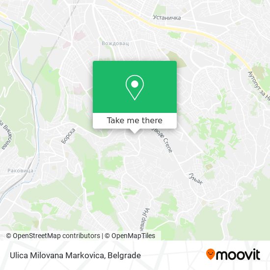 Ulica Milovana Markovica map