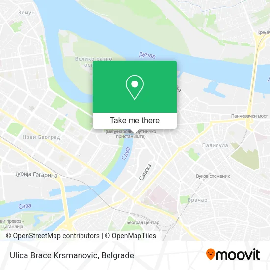 Ulica Brace Krsmanovic map