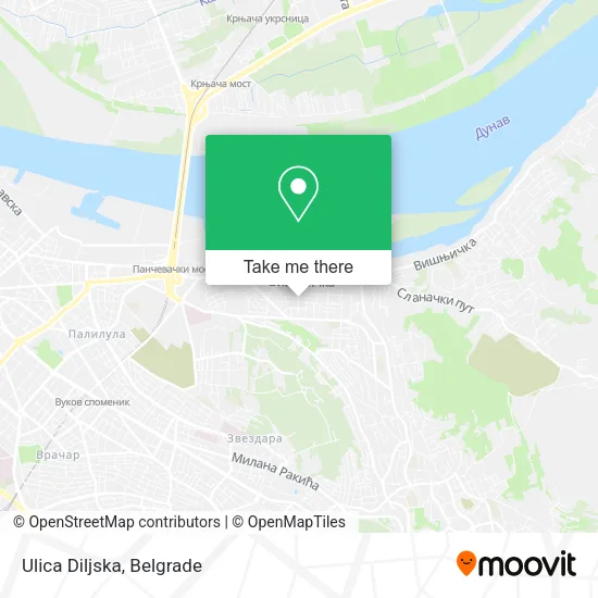 Ulica Diljska map