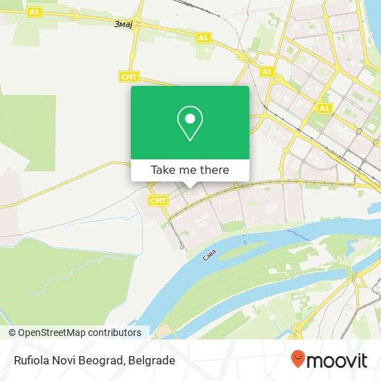 Rufiola Novi Beograd map