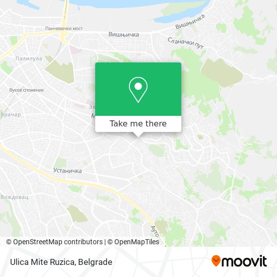 Ulica Mite Ruzica map