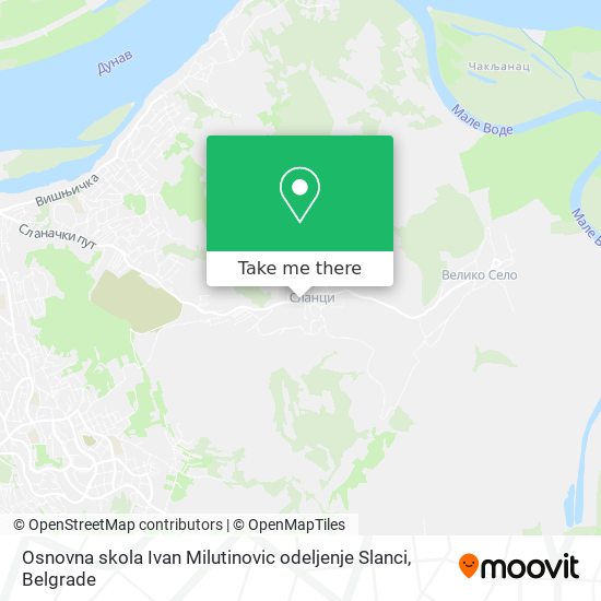 Osnovna skola Ivan Milutinovic odeljenje Slanci map