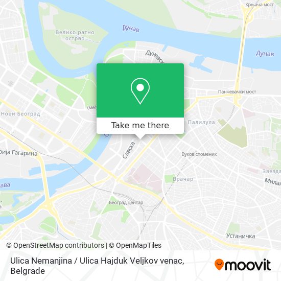 Ulica Nemanjina / Ulica Hajduk Veljkov venac map