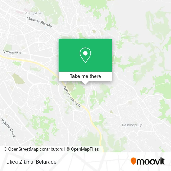 Ulica Zikina map