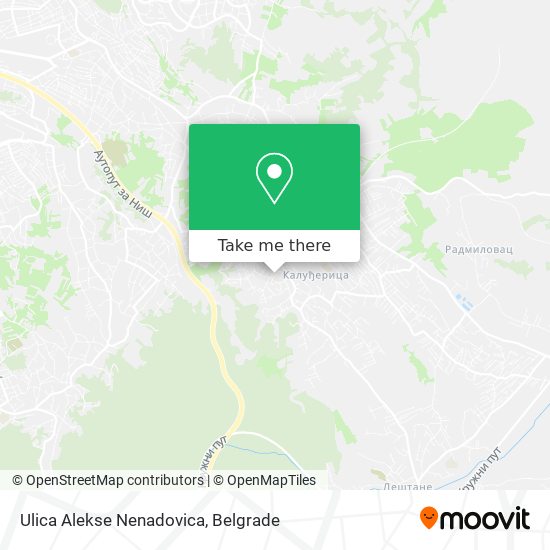 Ulica Alekse Nenadovica map