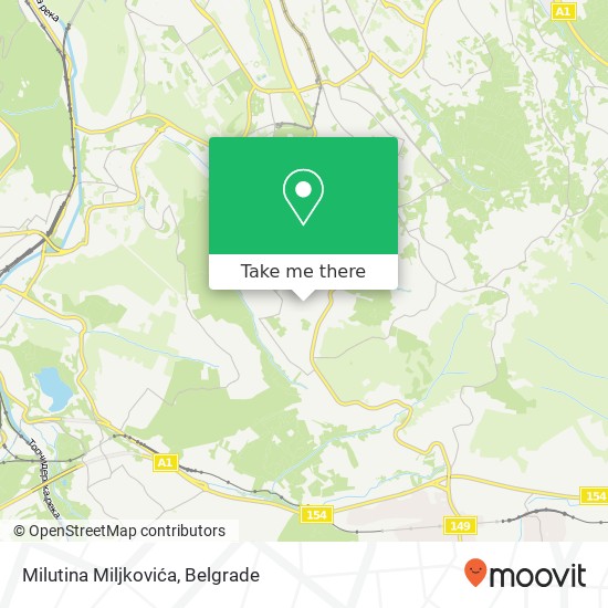 Milutina Miljkovića map