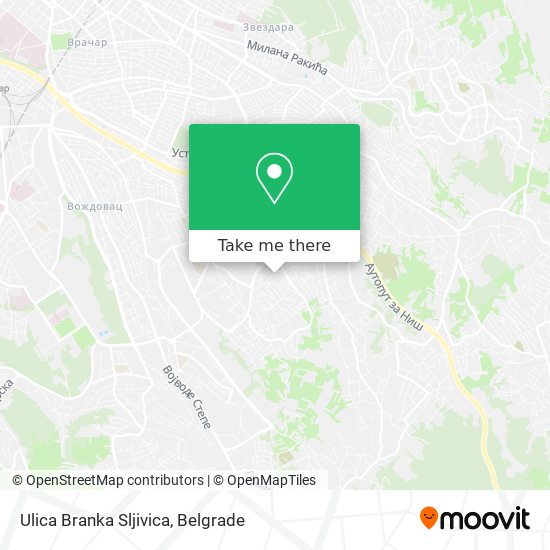 Ulica Branka Sljivica map