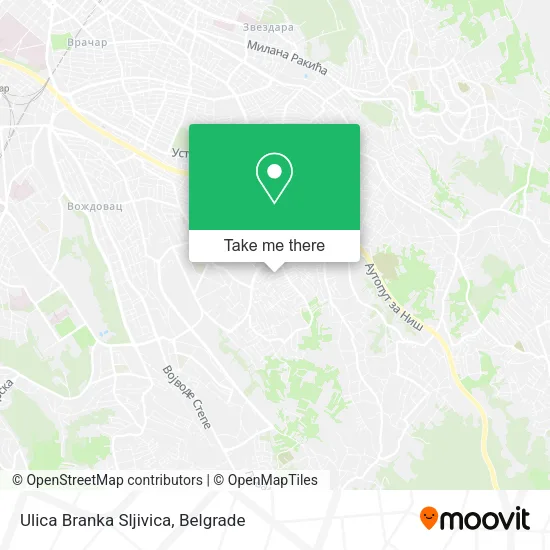 Ulica Branka Sljivica map