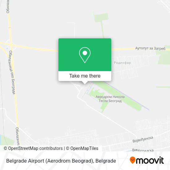 Belgrade Airport (Aerodrom Beograd) map