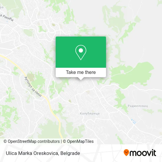 Ulica Marka Oreskovica map