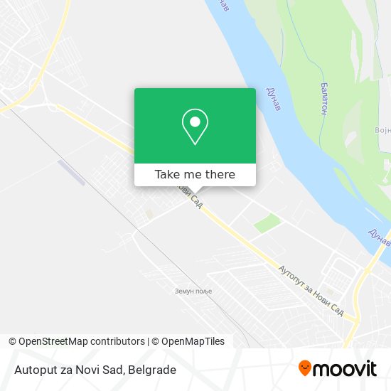 Autoput za Novi Sad map