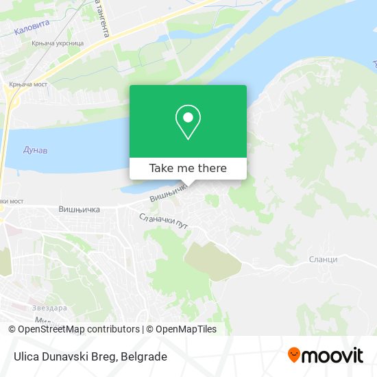 Ulica Dunavski Breg map