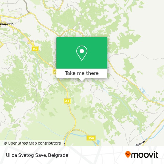 Ulica Svetog Save map