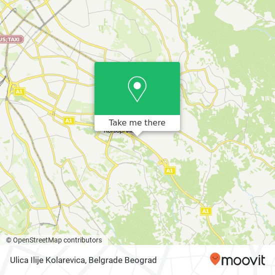 Ulica Ilije Kolarevica map