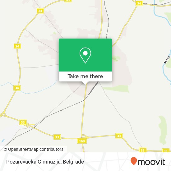 Pozarevacka Gimnazija map