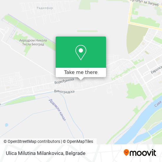 Ulica Milutina Milankovica map