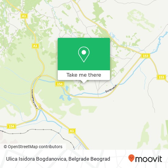 Ulica Isidora Bogdanovica map