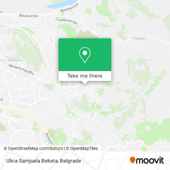 Ulica Samjuela Beketa map