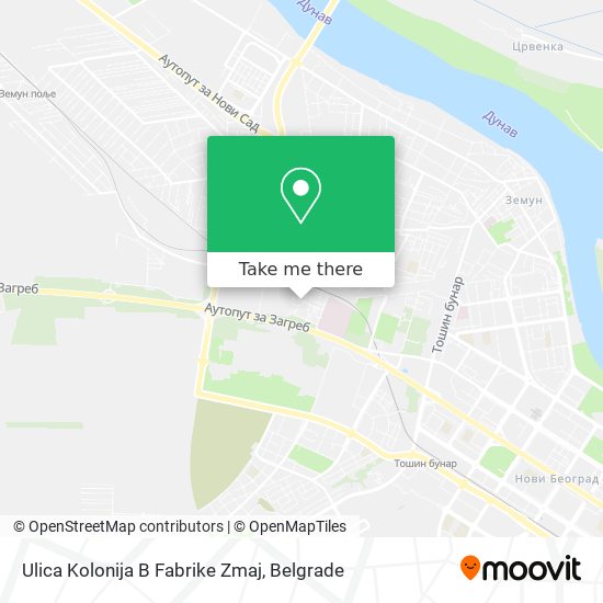 Ulica Kolonija B Fabrike Zmaj map