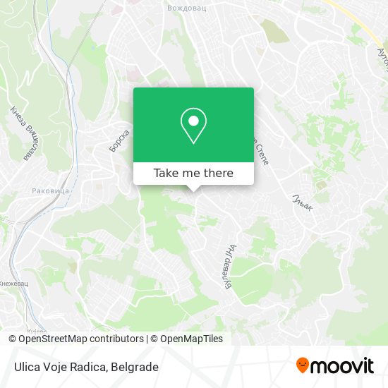 Ulica Voje Radica map