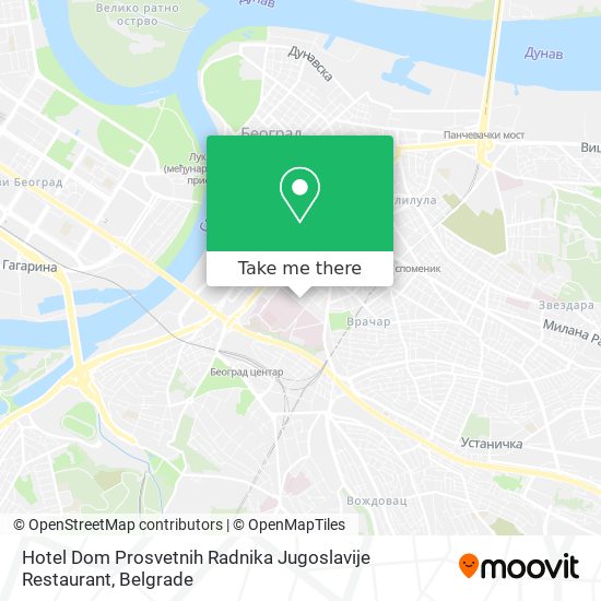 Hotel Dom Prosvetnih Radnika Jugoslavije Restaurant map