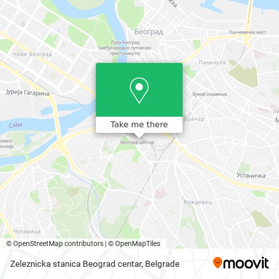 Zeleznicka stanica Beograd centar map