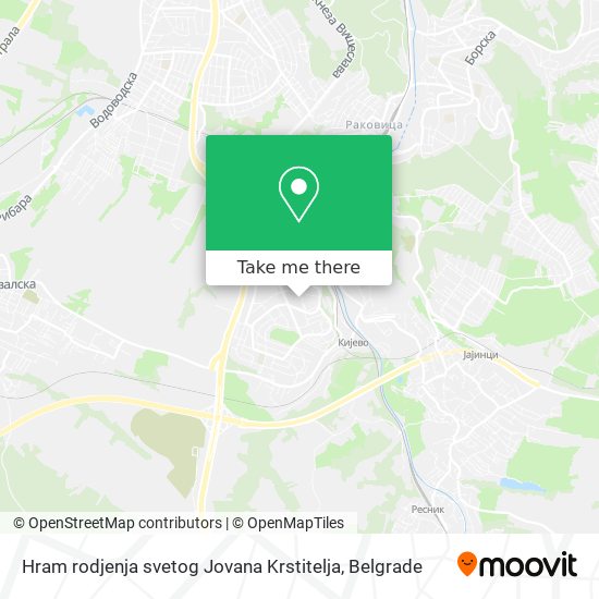 Hram rodjenja svetog Jovana Krstitelja map