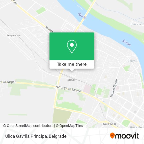 Ulica Gavrila Principa map