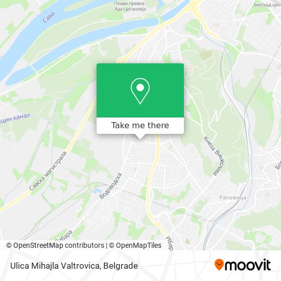 Ulica Mihajla Valtrovica map