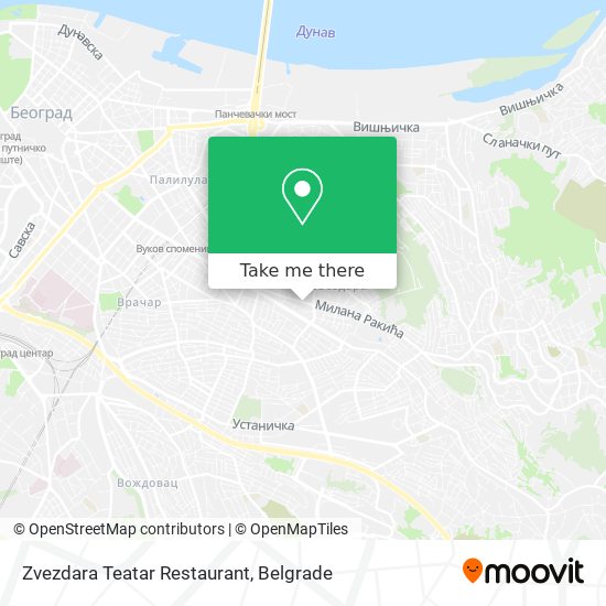 Zvezdara Teatar Restaurant map