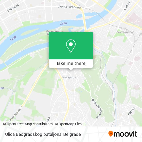 Ulica Beogradskog bataljona map