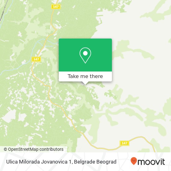 Ulica Milorada Jovanovica 1 map