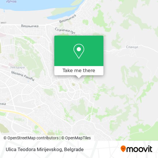 Ulica Teodora Mirijevskog map