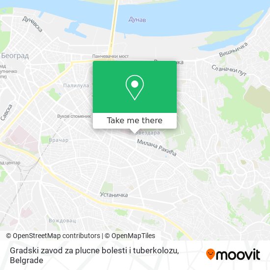 Gradski zavod za plucne bolesti i tuberkolozu map