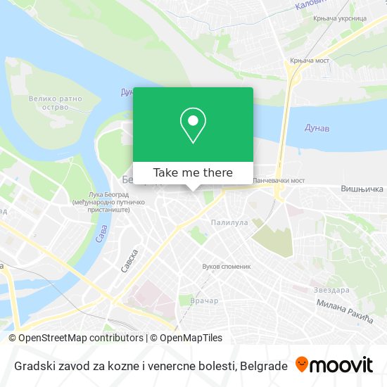Gradski zavod za kozne i venercne bolesti map