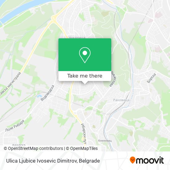 Ulica Ljubice Ivosevic Dimitrov map