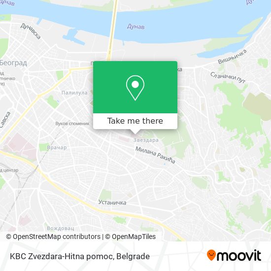 KBC Zvezdara-Hitna pomoc map