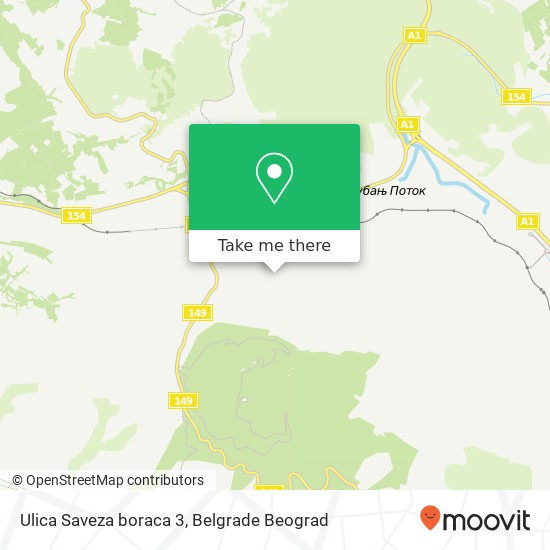 Ulica Saveza boraca 3 map