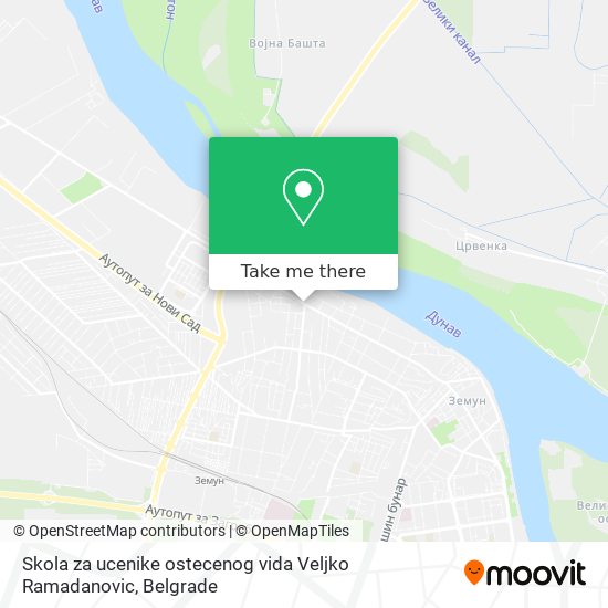 Skola za ucenike ostecenog vida Veljko Ramadanovic map