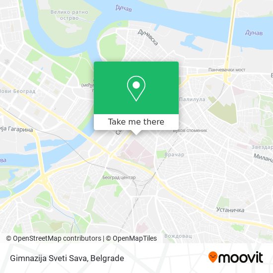 Gimnazija Sveti Sava map