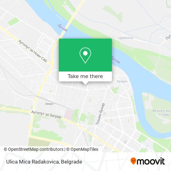 Ulica Mica Radakovica map