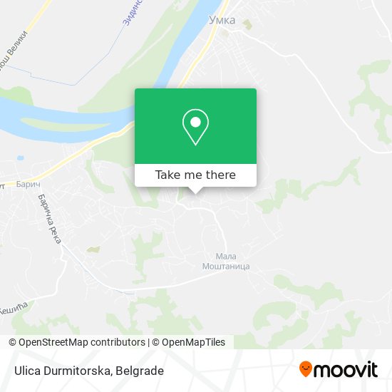 Ulica Durmitorska map