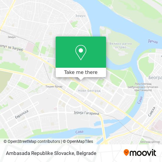 Ambasada Republike Slovacke map