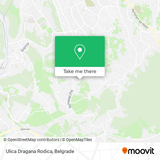 Ulica Dragana Rodica map
