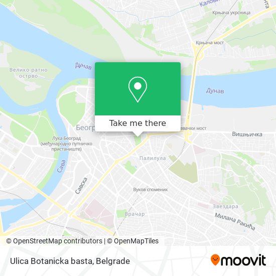 Ulica Botanicka basta map