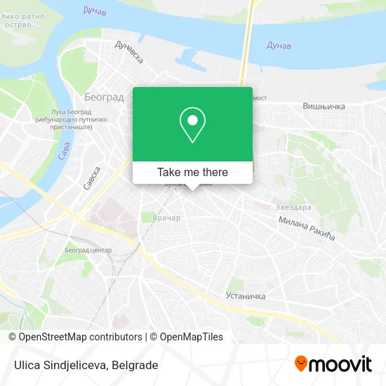 Ulica Sindjeliceva map