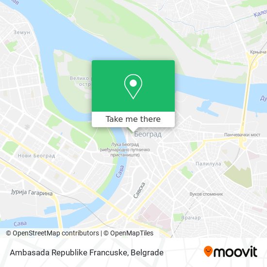 Ambasada Republike Francuske map