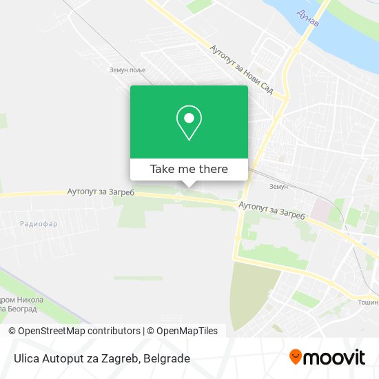 Ulica Autoput za Zagreb map