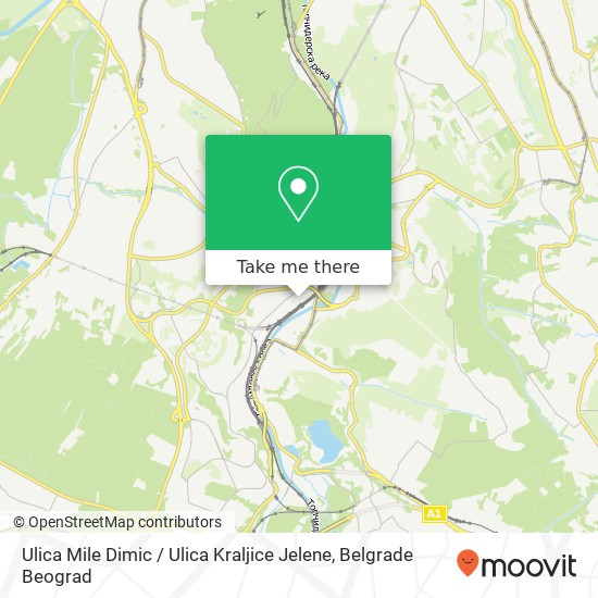 Ulica Mile Dimic / Ulica Kraljice Jelene map