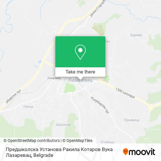 Предшколска Установа Ракила Котаров Вука Лазаревац map